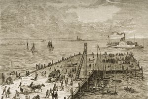 Kajen ved Nantucket Island, Massachusetts i 1870